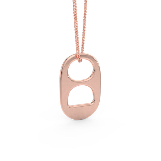 Solid 14kt Rose Gold Soda Tab