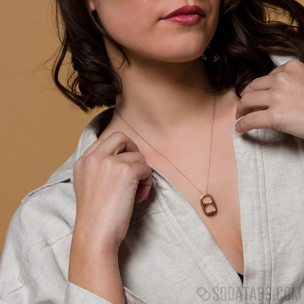 Solid Sterling Silver Soda Tab in Rose