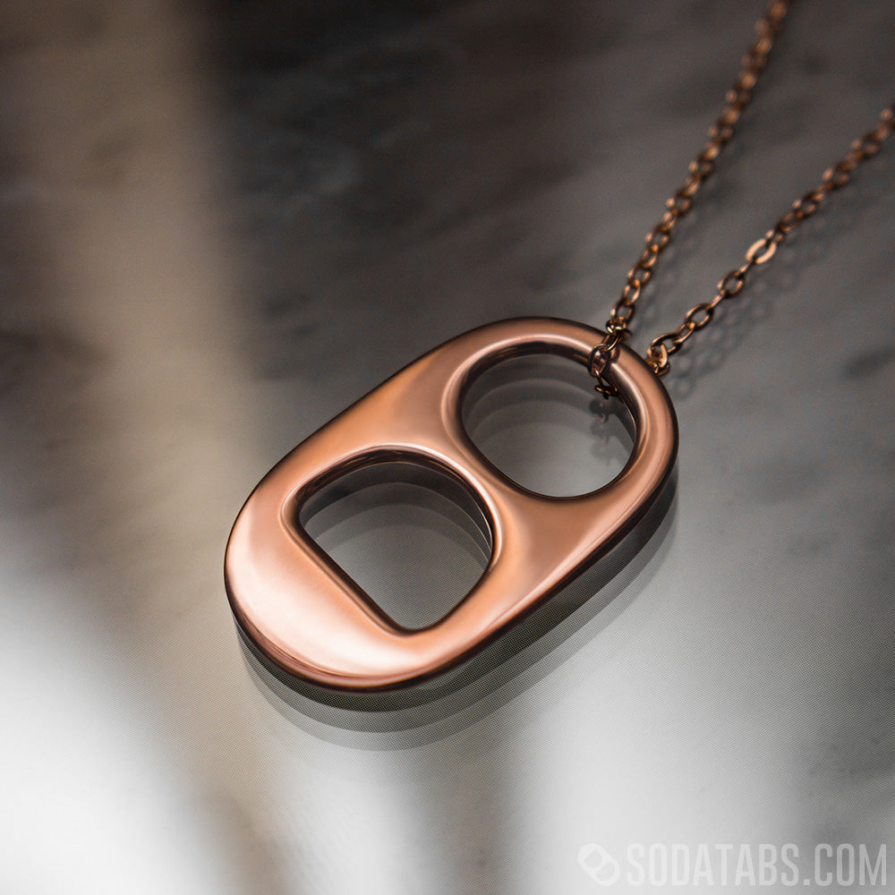 Solid 14kt Rose Gold Soda Tab