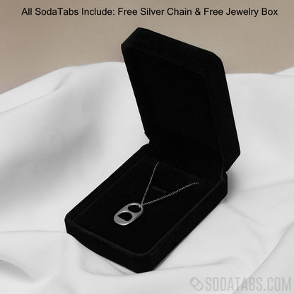 Solid 14kt White Gold Soda Tab